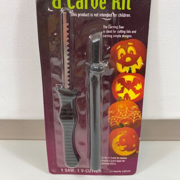 Pumpkin Masters Sculpt Carve Kit Set 2 Tools Carving Saw V-Cutter Halloween Fun - Picture 2 of 5